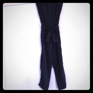 Express black strapless jumpsuit